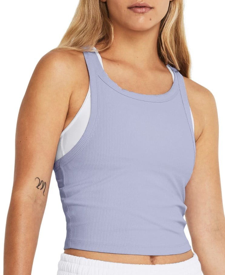 Tank top Under Armour Meridian Rib Crop Tank-PPL