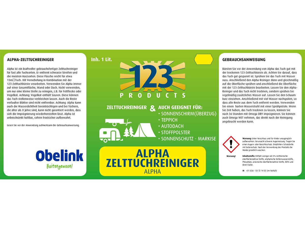 123 Products Alpha tentdoekreiniger