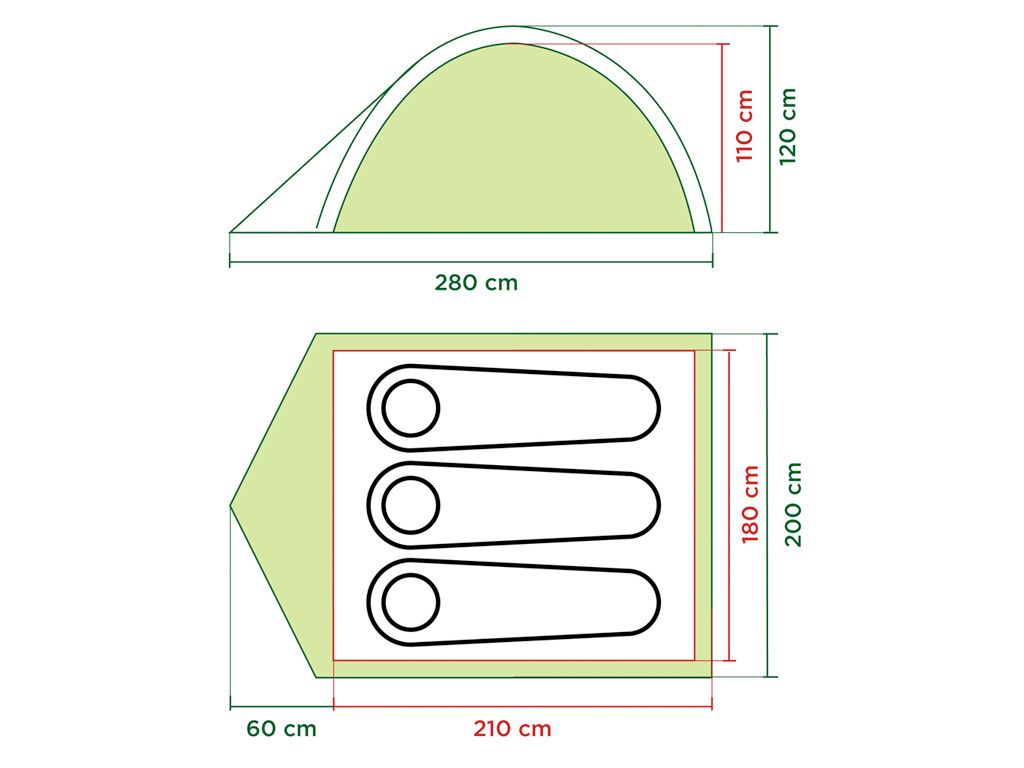 Coleman Darwin 3 Grey koepeltent
