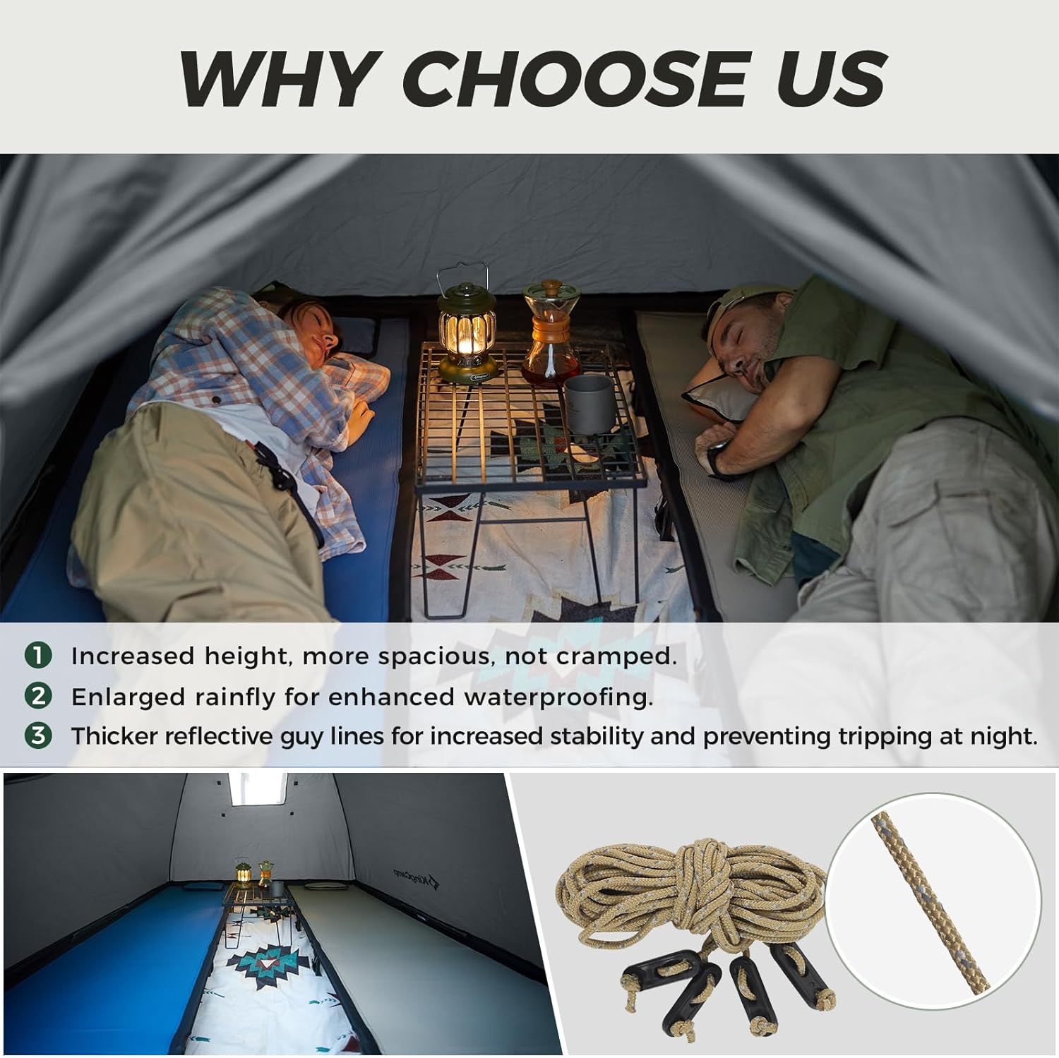 KingCamp MONDOME II Ultralicht  2 Grey koepeltent