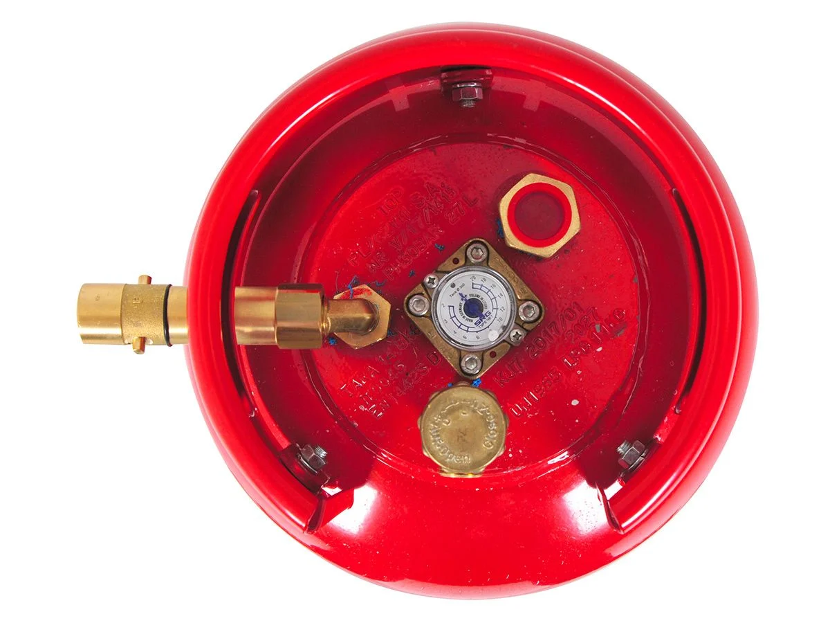 Badé haakse staande LPG tank