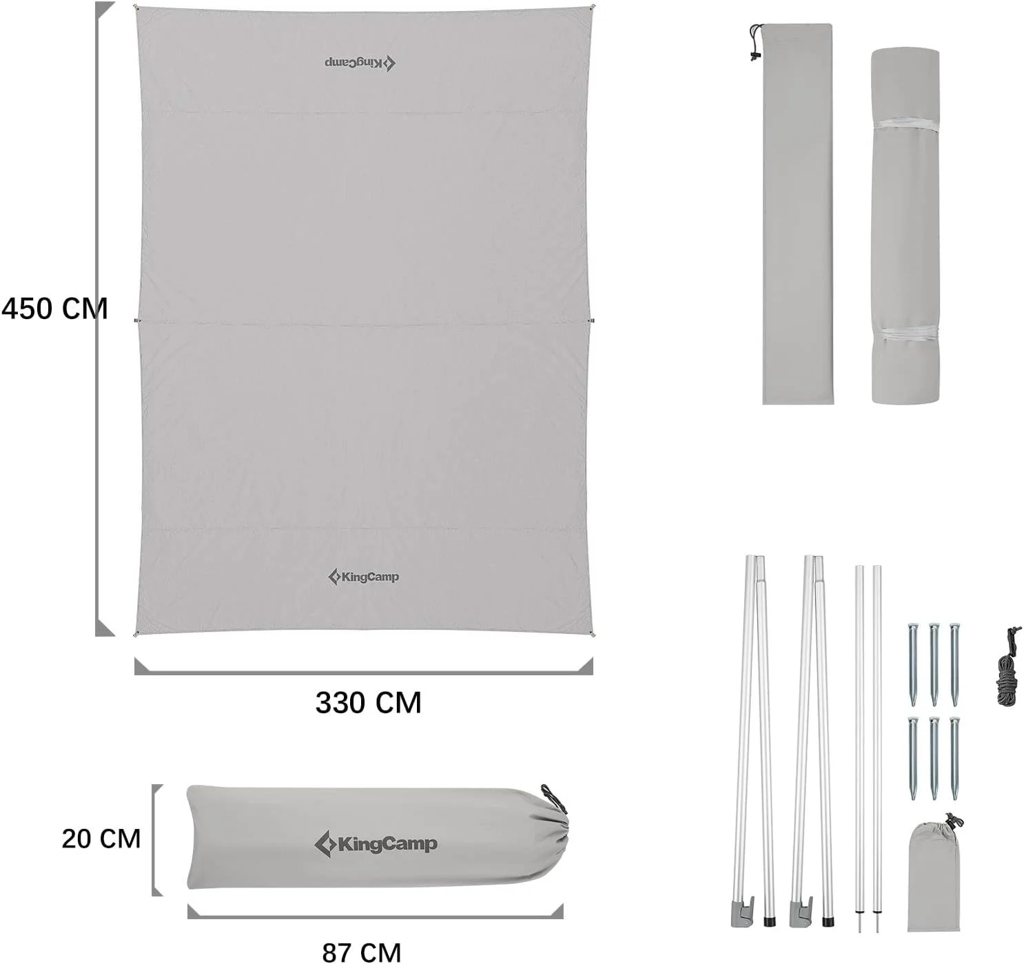 KingCamp Tentluifel Tarps 450x330