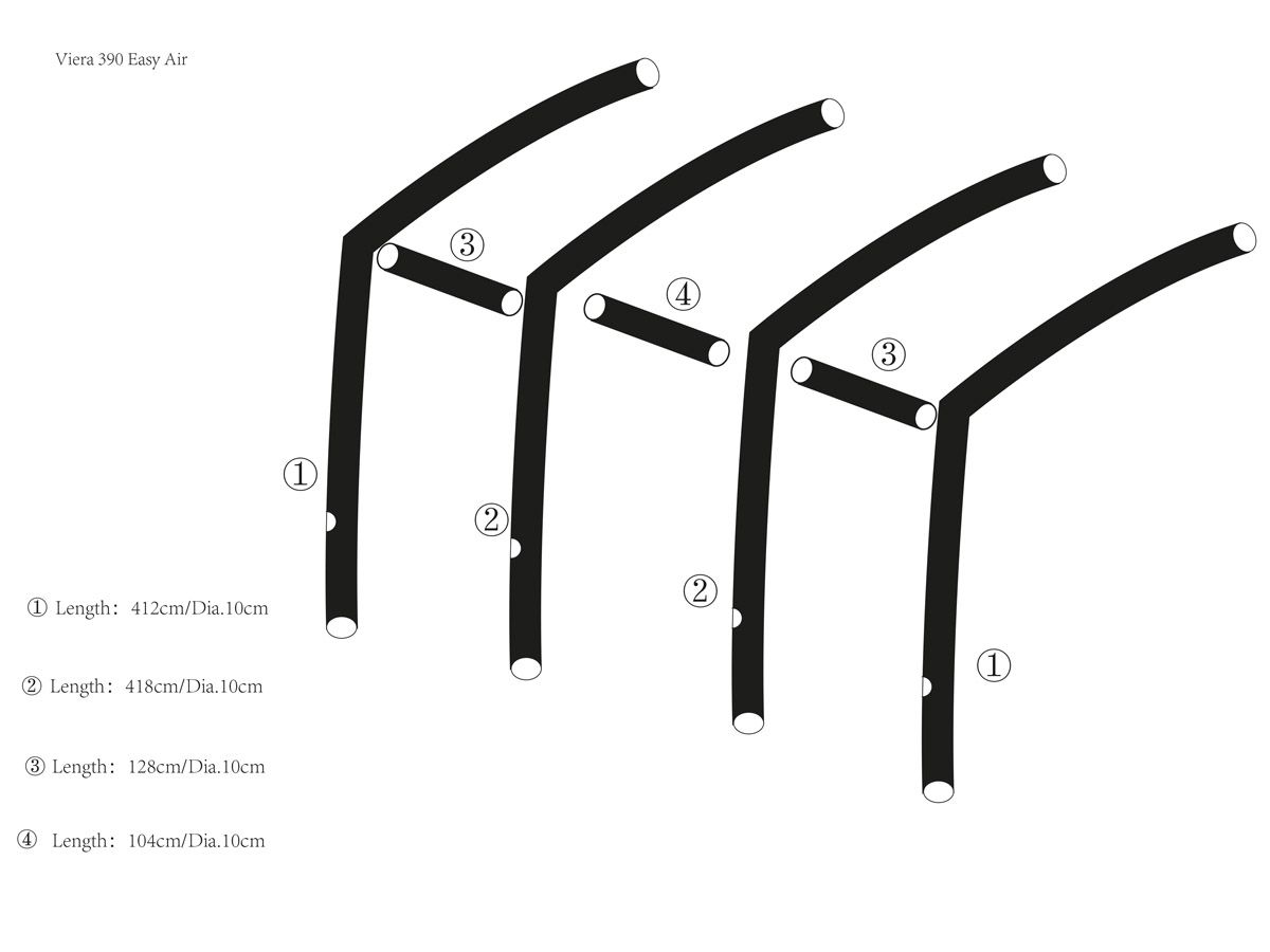 Obelink Viera/Palma 280/390 Easy Air dwars airtube