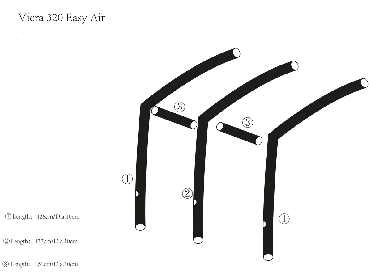 Obelink Viera/Palma 320 Easy Air hoofd airtube links/rechts