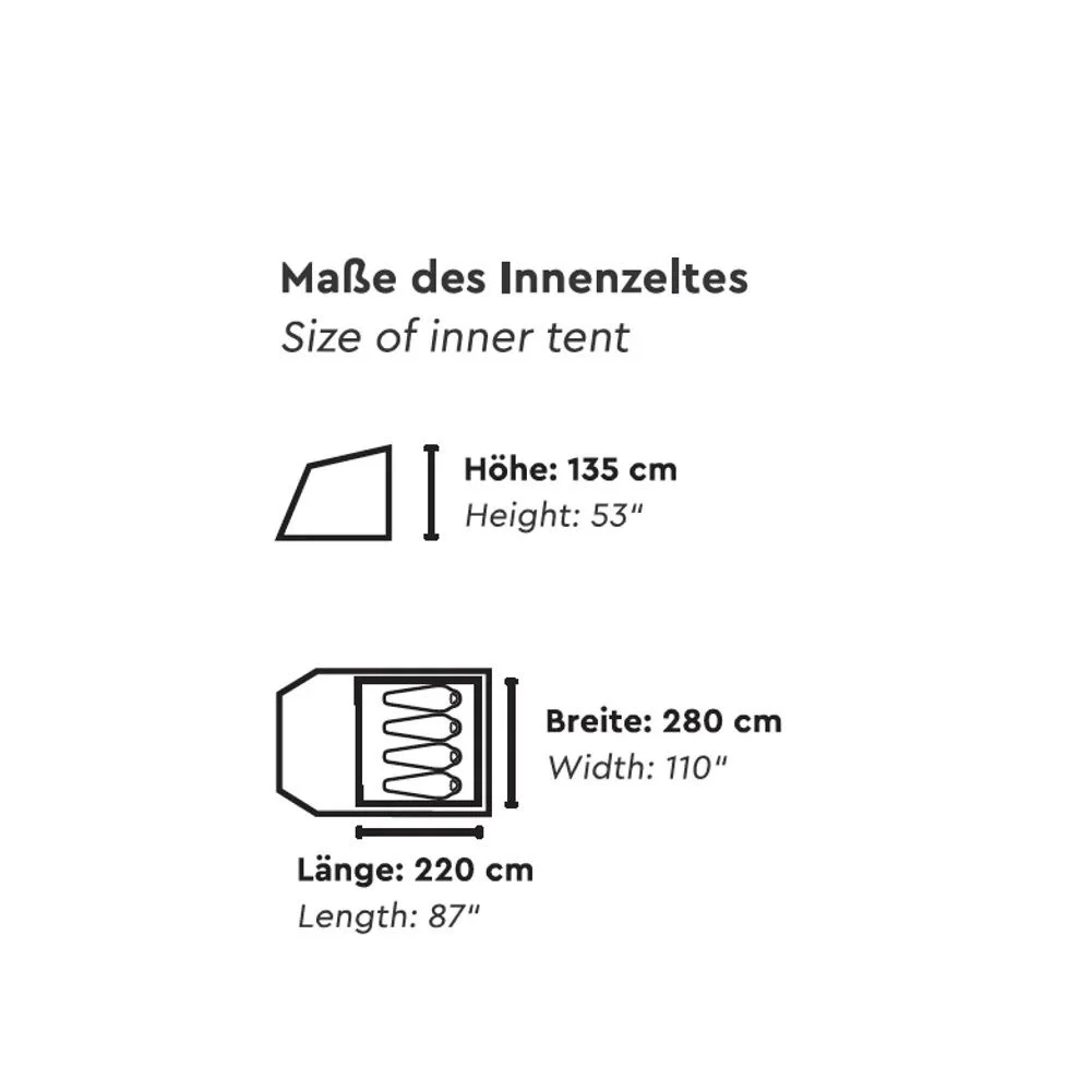 Tambu Durdanta 4-persoons tunneltent - Brown