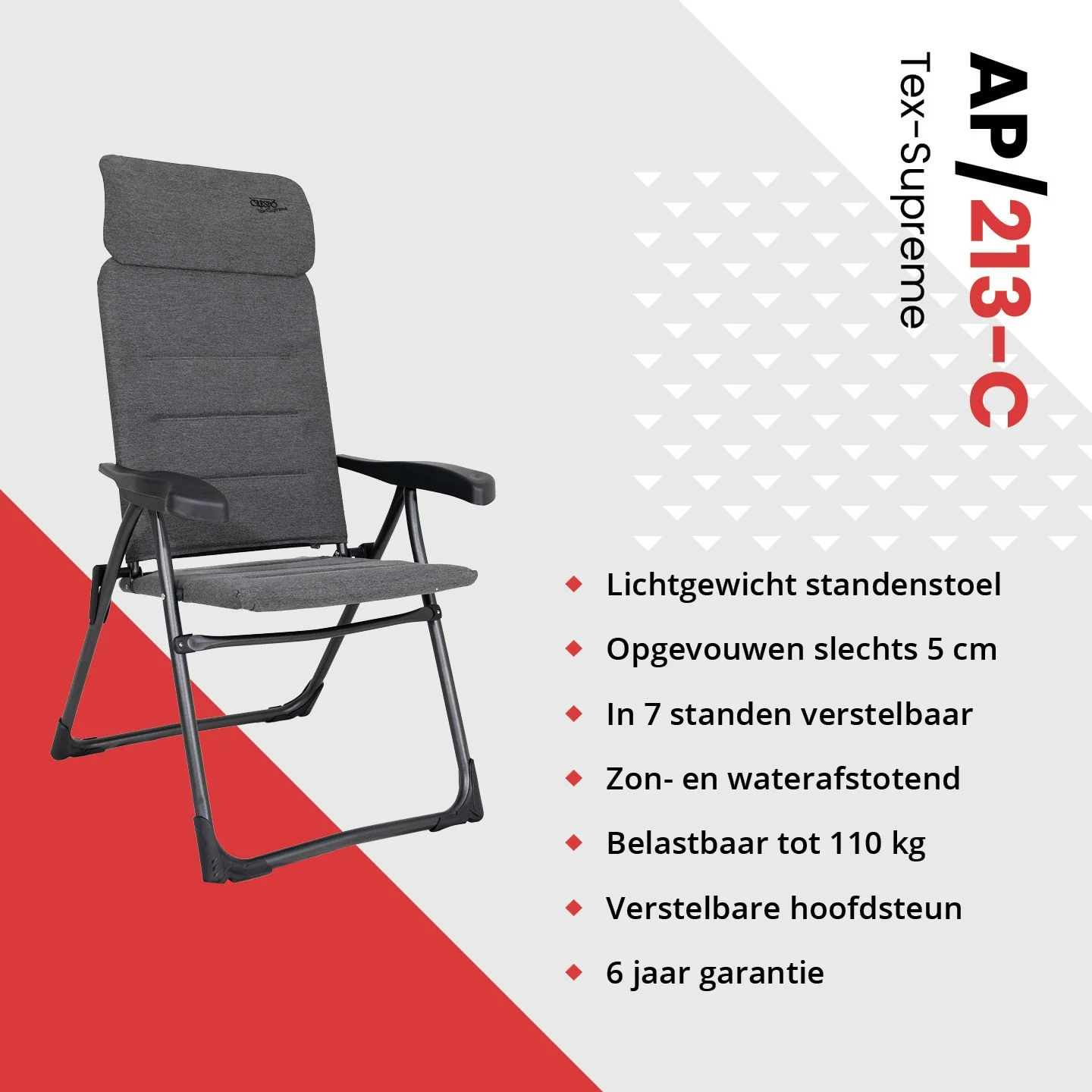 Crespo AP/213-CTS Tex-Supreme Compact Grey standenstoel