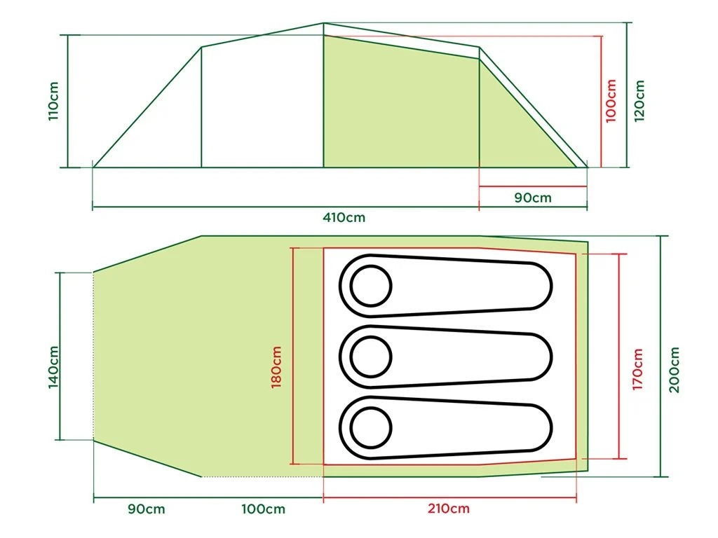 Coleman Tasman 3 tunneltent