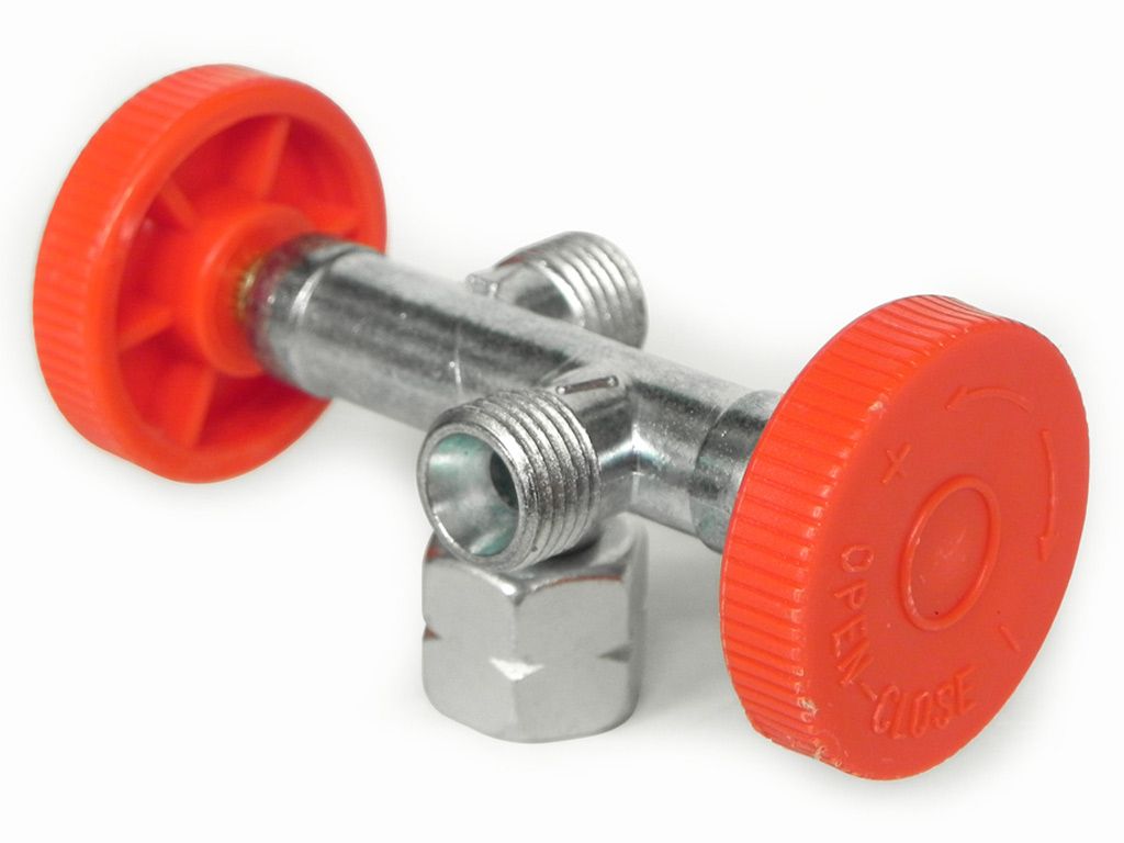 Gimeg aftakkraan met twee regelkranen