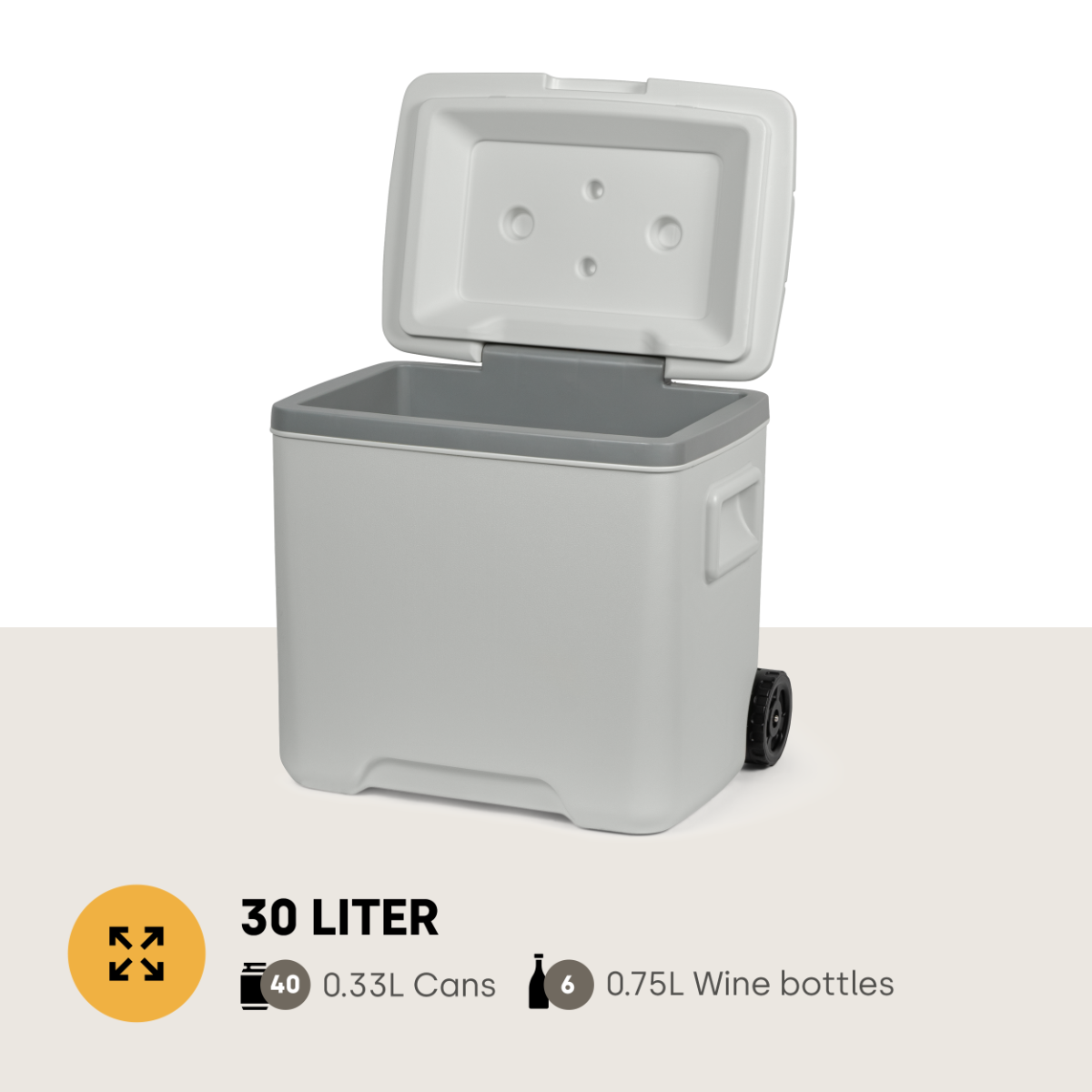 Steamy Marine 30 Roller koelbox op wielen - White