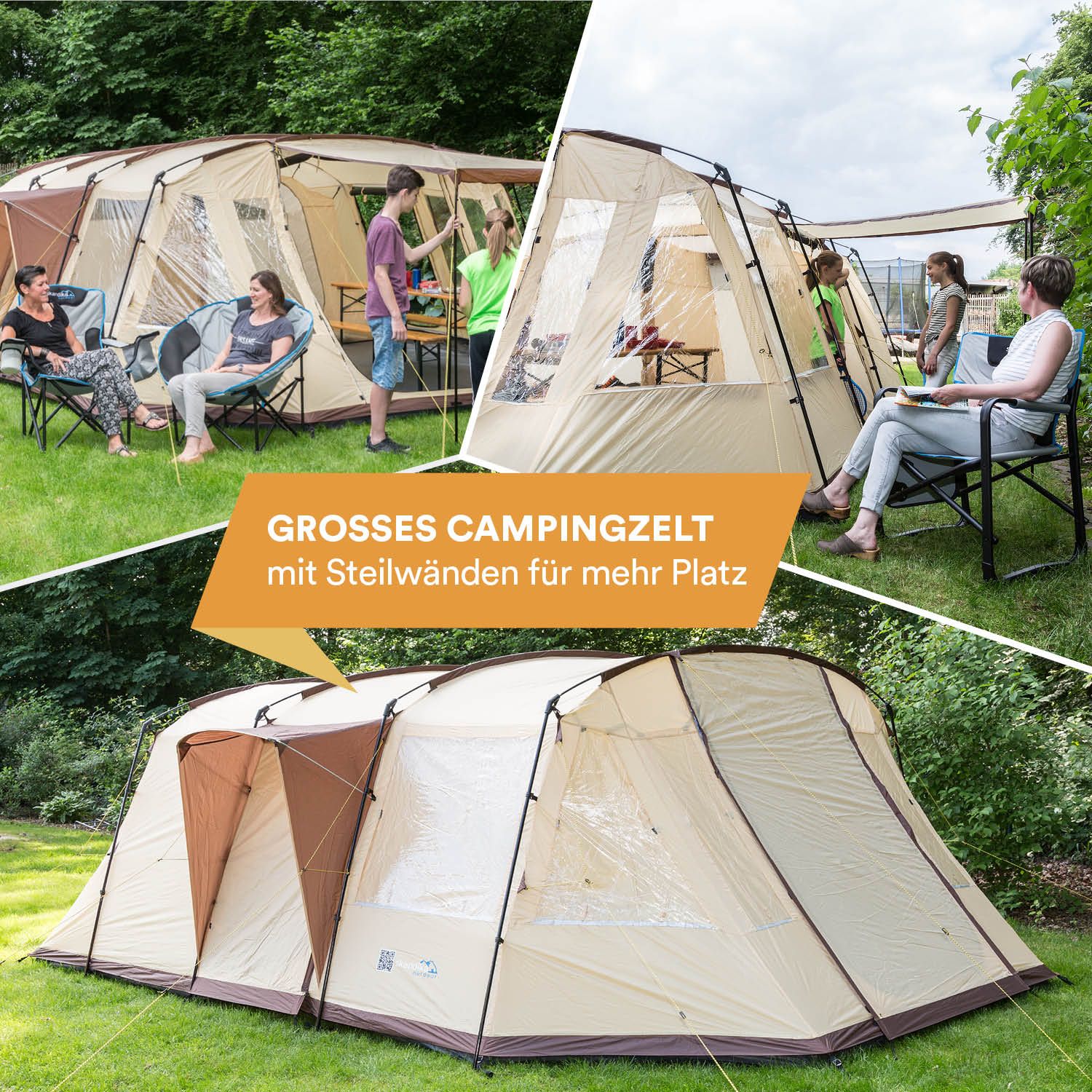 Skandika Nordland 6 beige Tunneltent