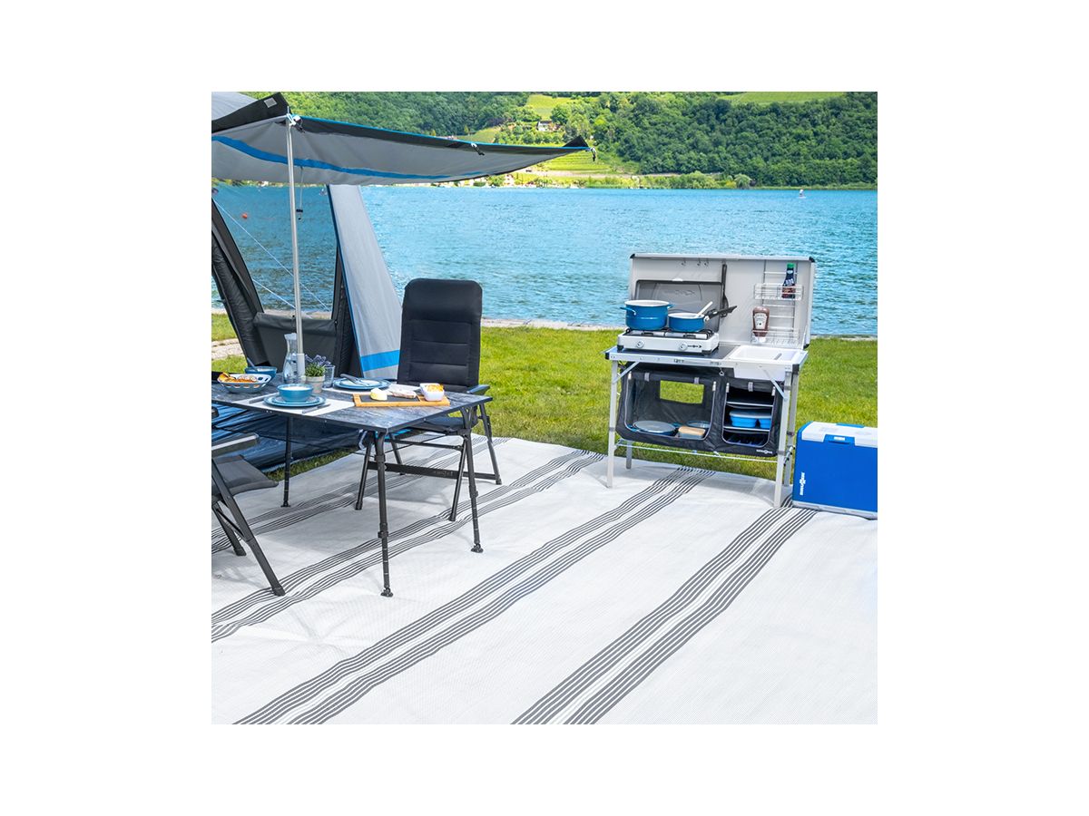 Brunner Kinetic 600 Grey voortenttapijt - 250x500 cm