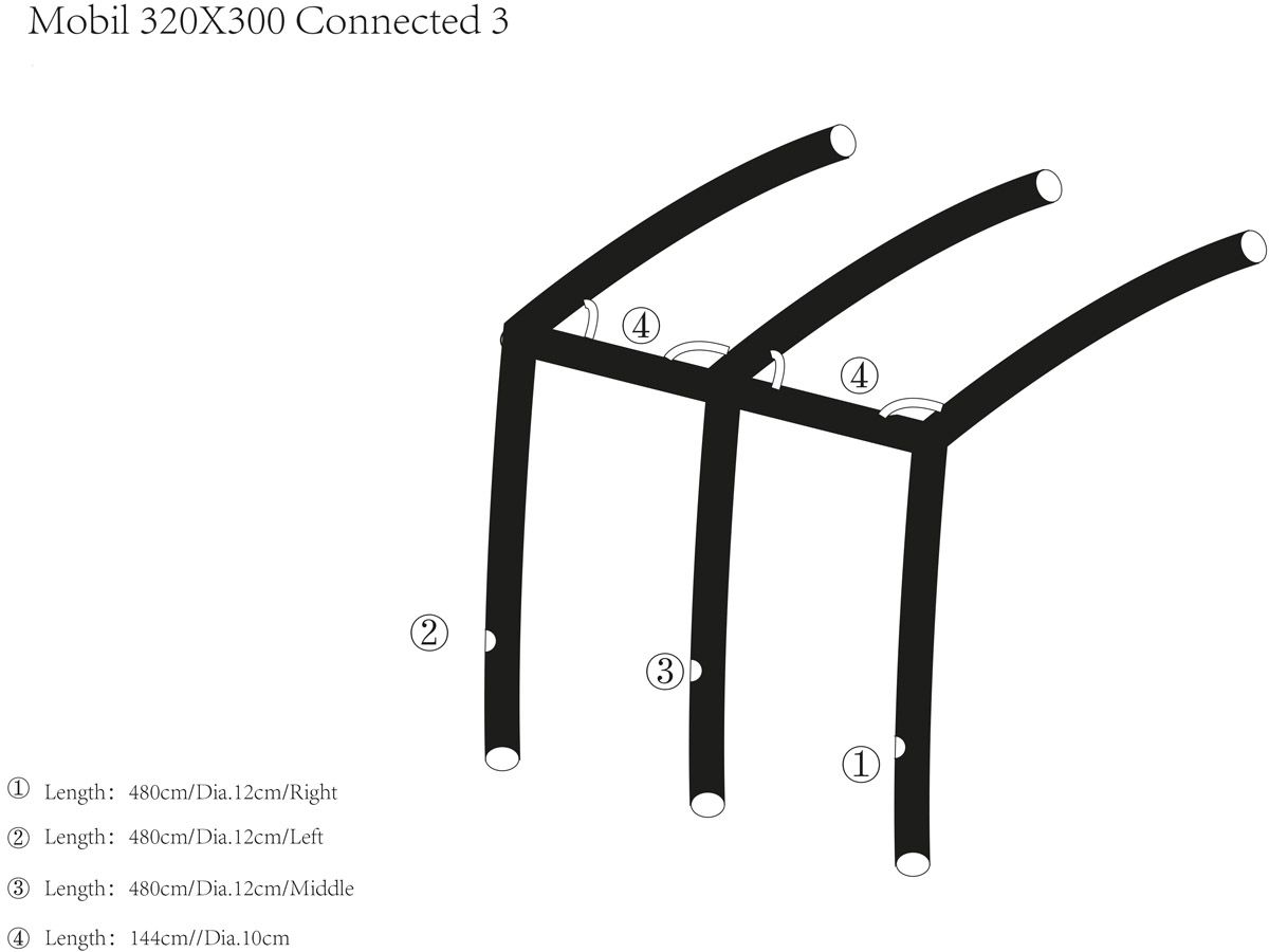 Obelink Mobil 320 Easy Air Connected maat 3 hoofd airtube midden
