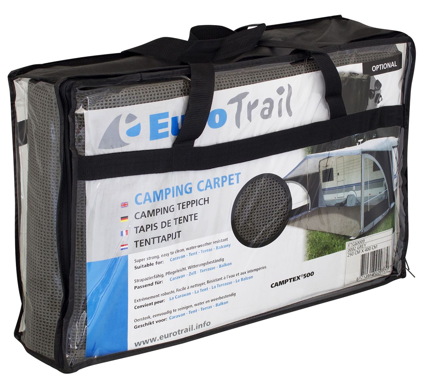 Eurotrail Camptex 250 x 600 tenttapijt - Anthracite