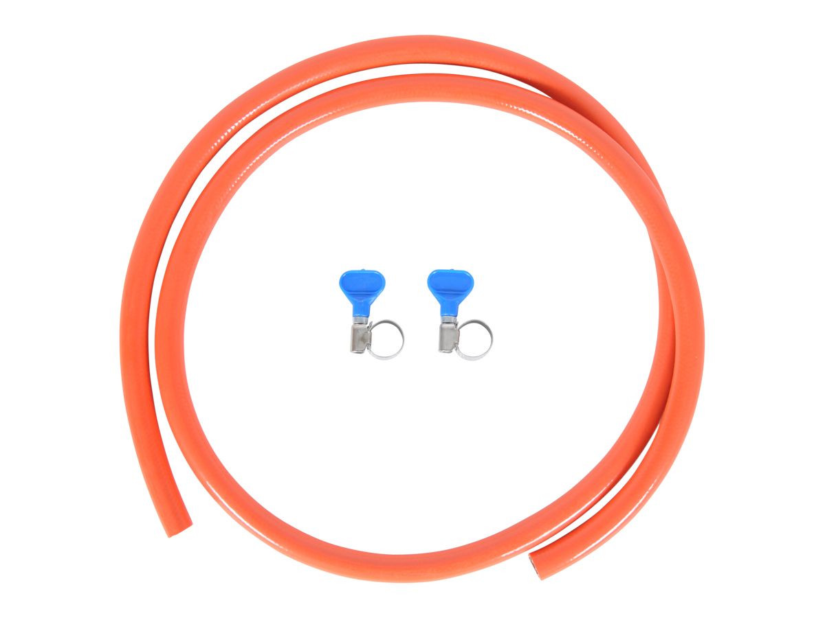 Obelink gasslang met slangklemmen - 1,5 m