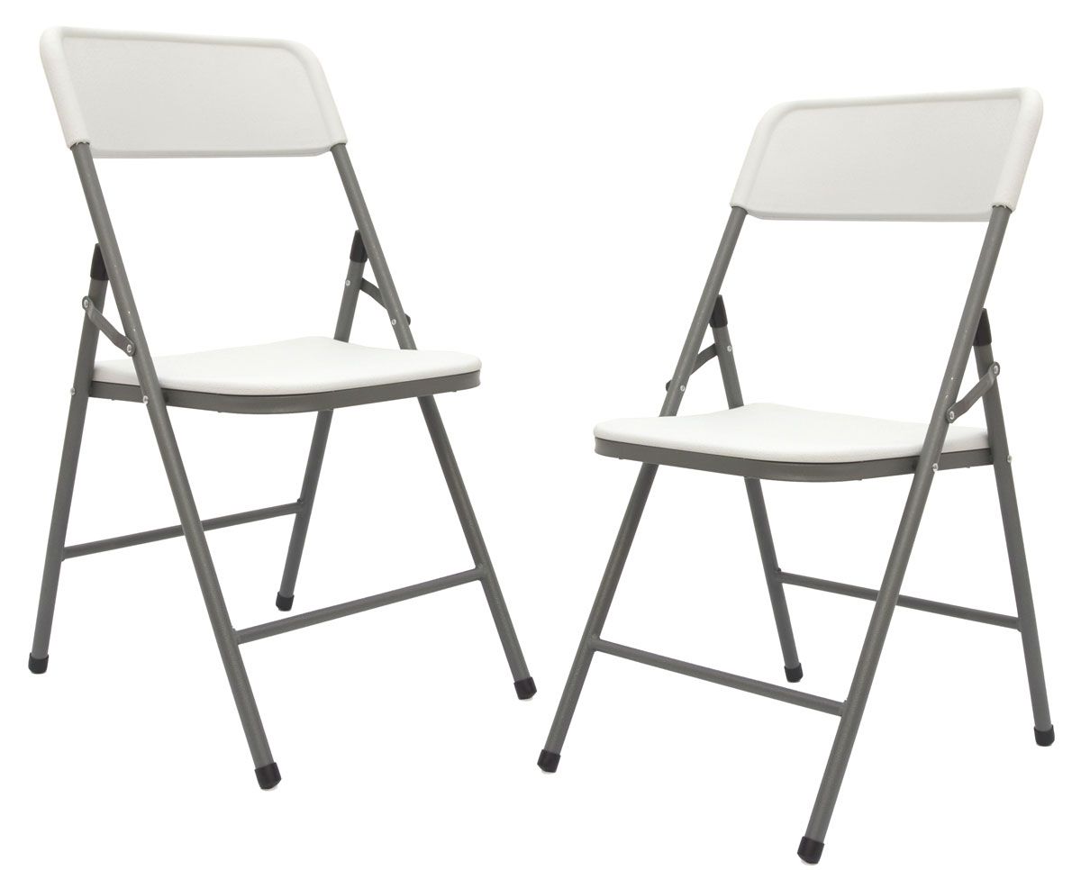 AMANKA set van 2 witte klapstoelen