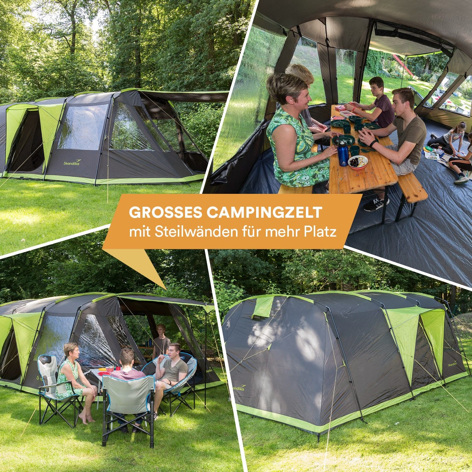 Skandika Nordland 6 grijze Tunneltent