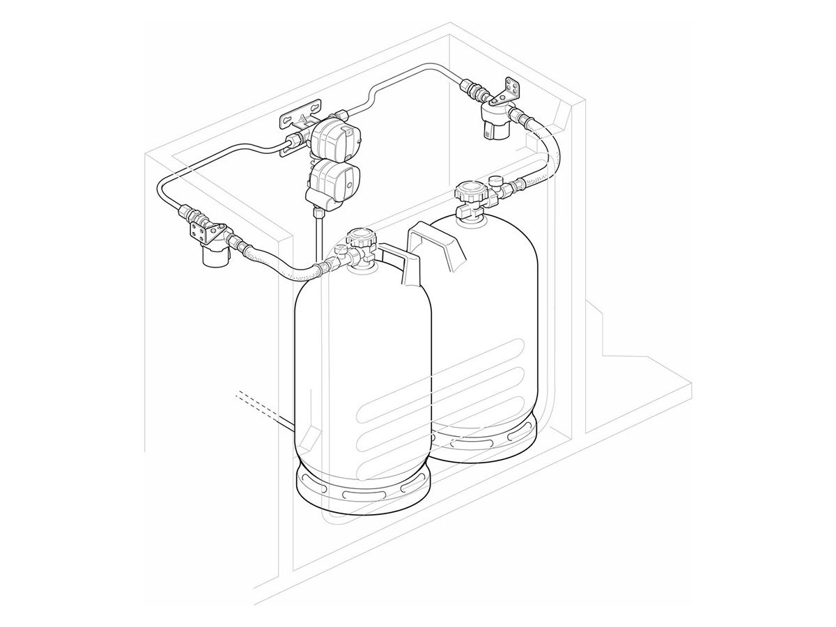 Truma bevestigingshoek gasfilter
