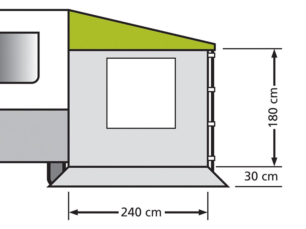 Eurotrail universele zijwand 240 cm