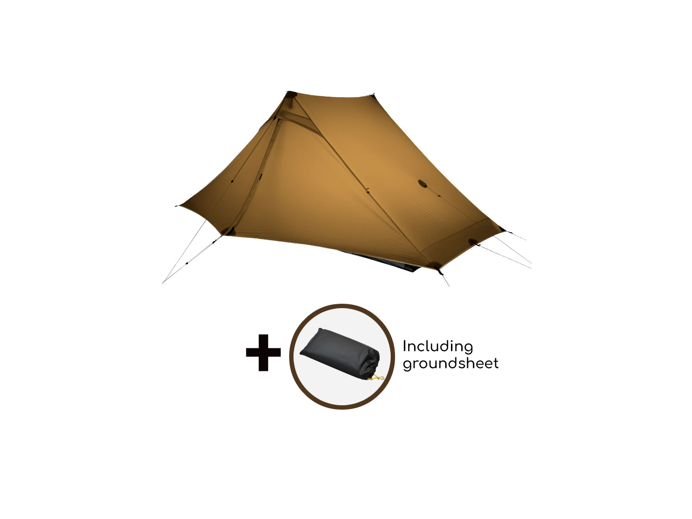 3F UL GEAR Lanshan 2 PRO 2-persoons tent - Brown