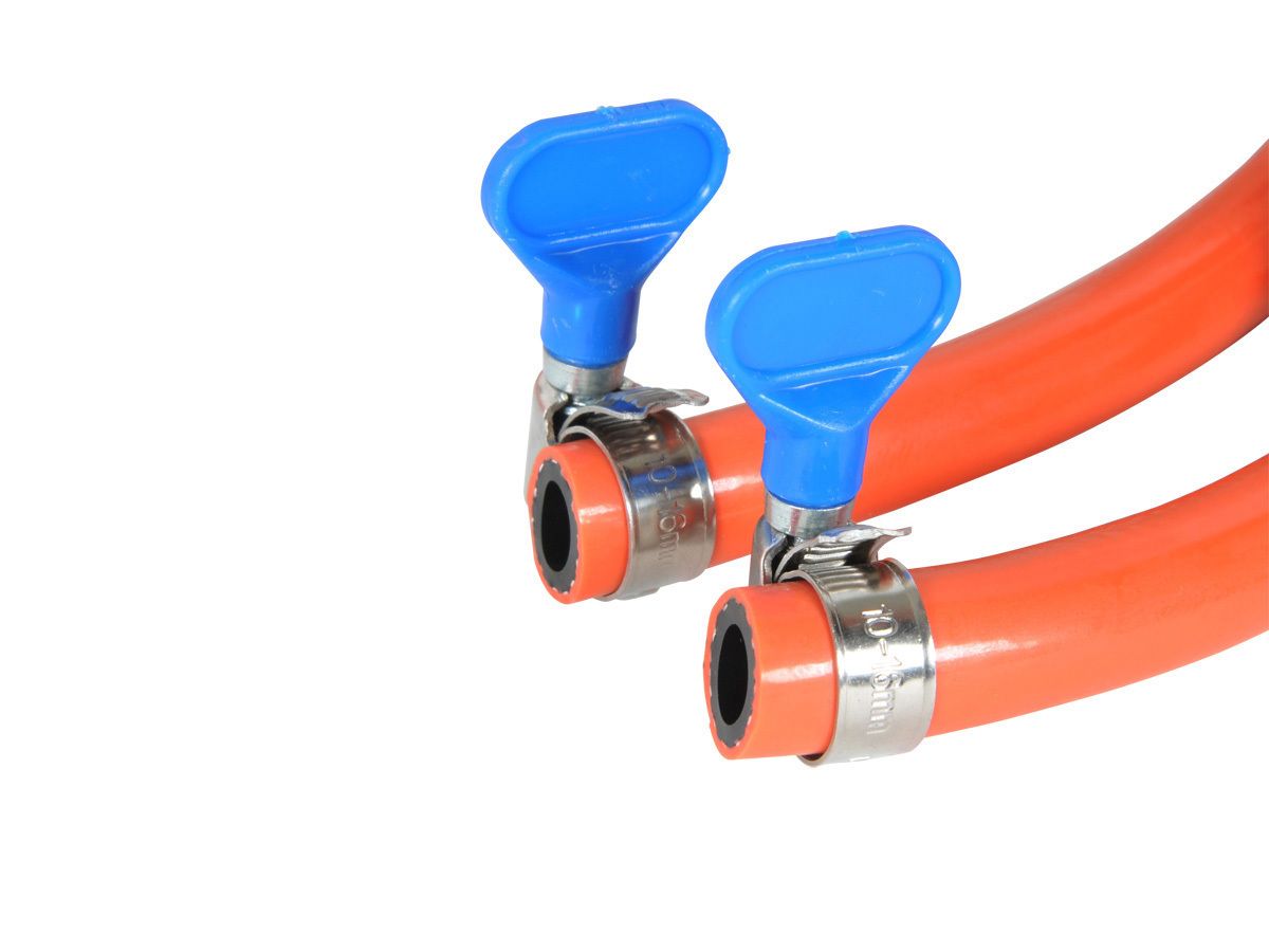 Obelink gasslang met slangklemmen - 1,5 m