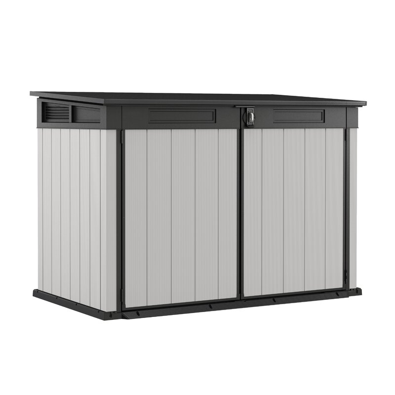 Premier Jumbo 4 ft. 7.5 in. W x 2 ft. 8.3 in. D Resin Horizontal Garbage Shed