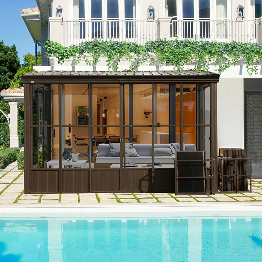 Wall Mounted Sunroom with Side Door