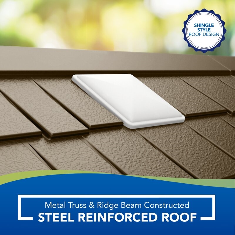 Cascade 7 ft. W x 4 ft. D Plastic Storage Shed