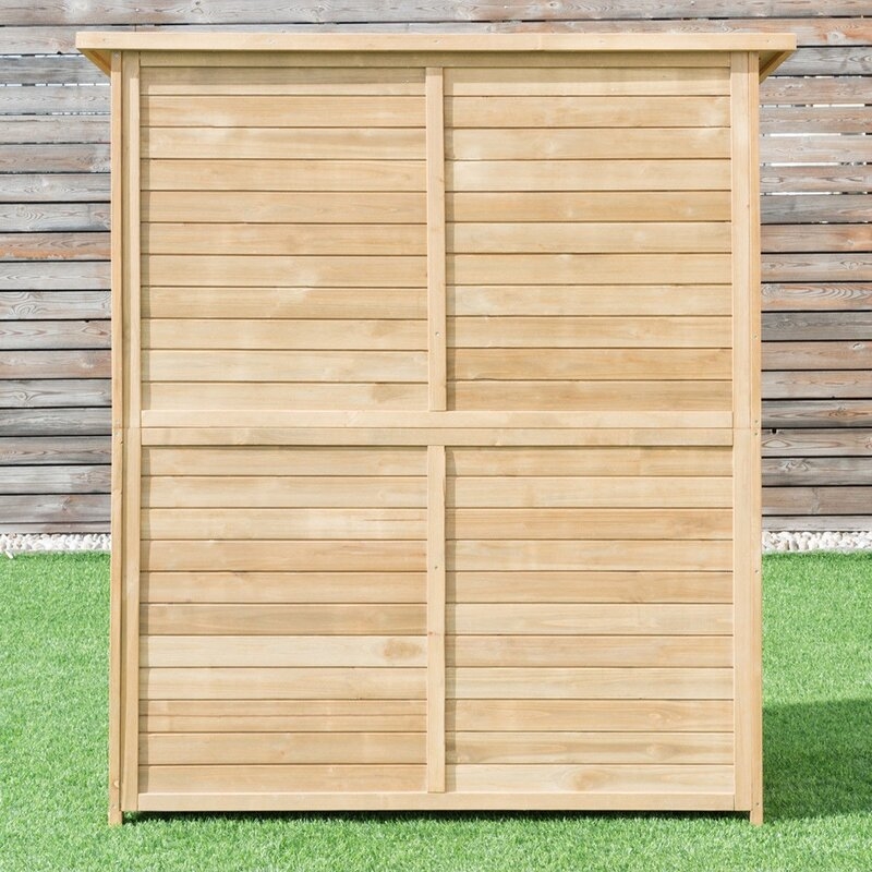 1 ft. 8 in. W x 4 ft. 8 in. D Solid Wood Vertical Tool Shed