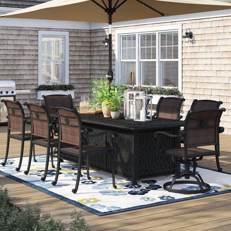 Harland Rectangular 8 - Person 84'' Long Dining Set