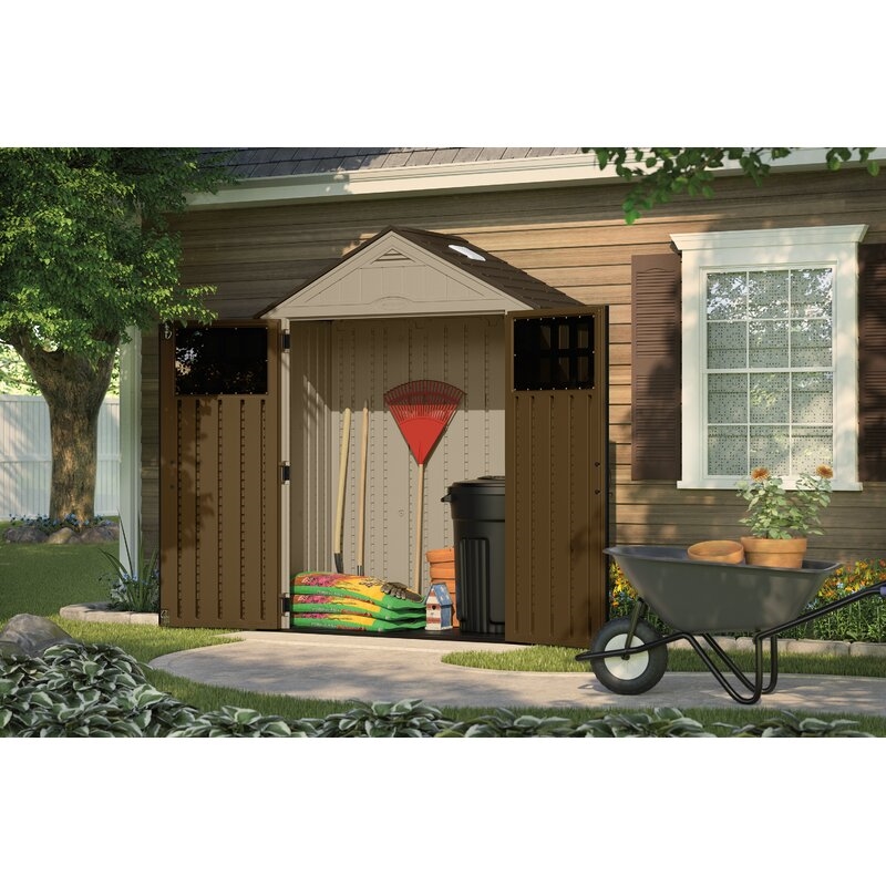 Everett Outdoor 6 ft. W x 3 ft. D Plastic Storage Shed