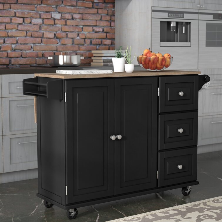Kuhnhenn Solid Wood Kitchen Cart