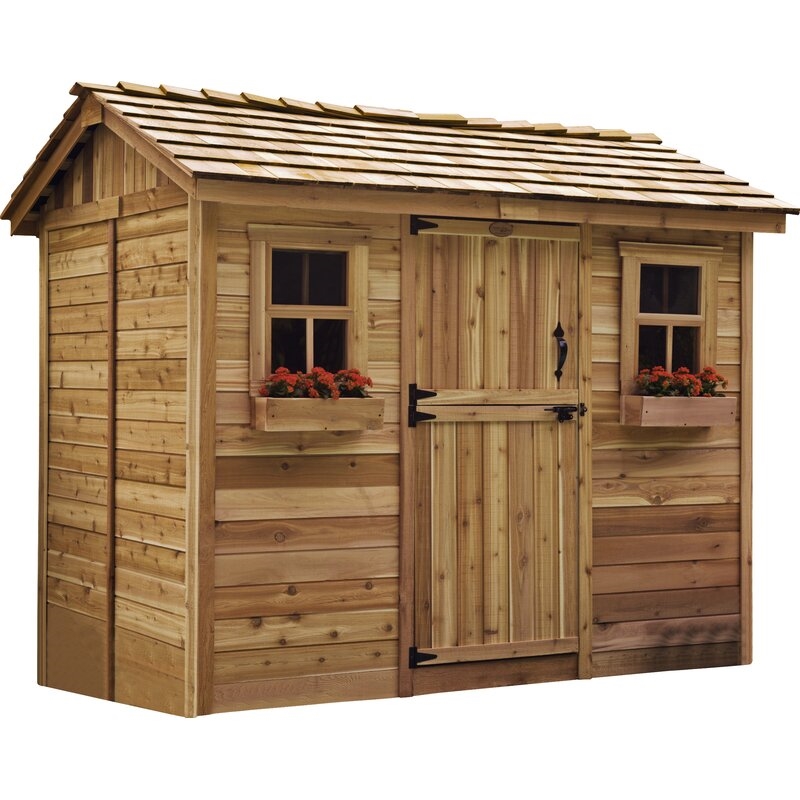 Cabana 9 ft. W x 6 ft. D Wooden Storage Shed