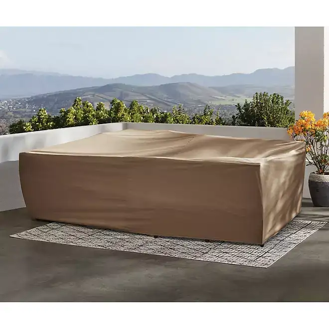 Athena 7-Piece Outdoor Sectional with Fire Pit