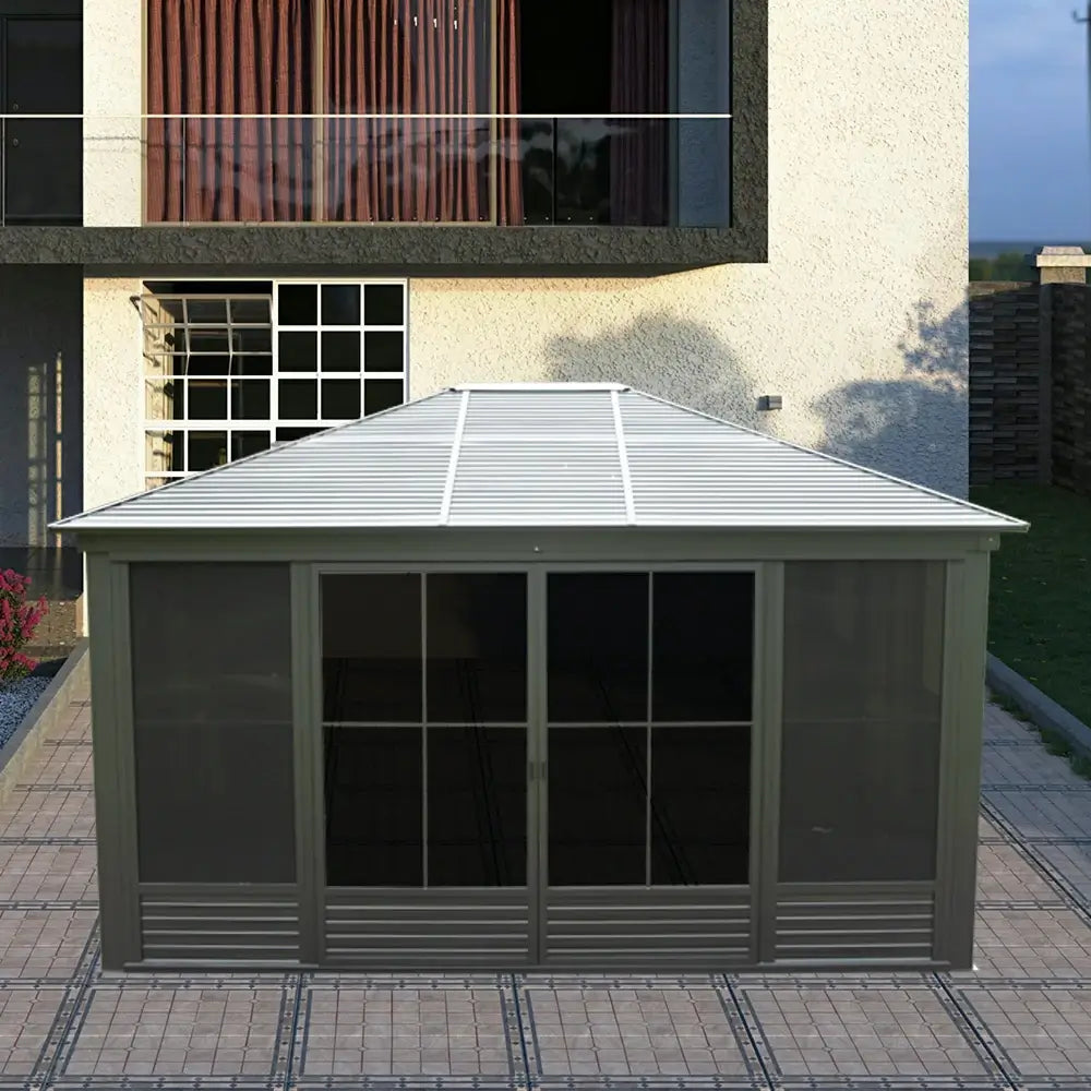 12'×15' Sunroom with Four Side Doors