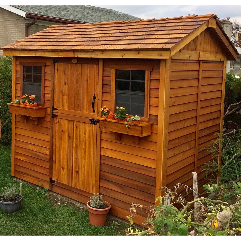 Cabana 9 ft. W x 6 ft. D Wooden Storage Shed
