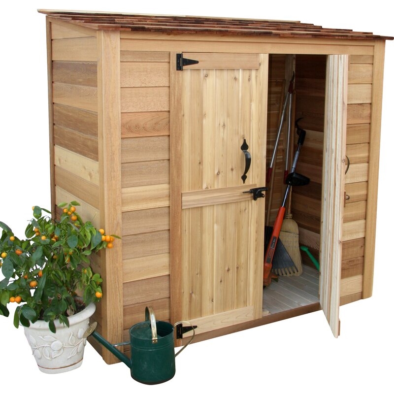 Outdoor Living Today Grand Garden Chalet 6 ft. W x 3 ft. D Solid Wood Tool Shed