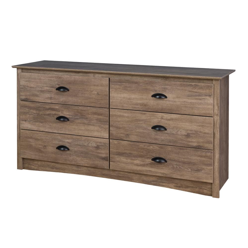 Salt Spring 6-Drawer Drifted Gray Dresser