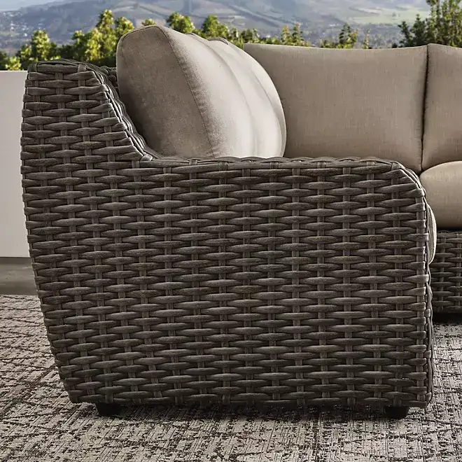 Athena 7-Piece Outdoor Sectional with Fire Pit