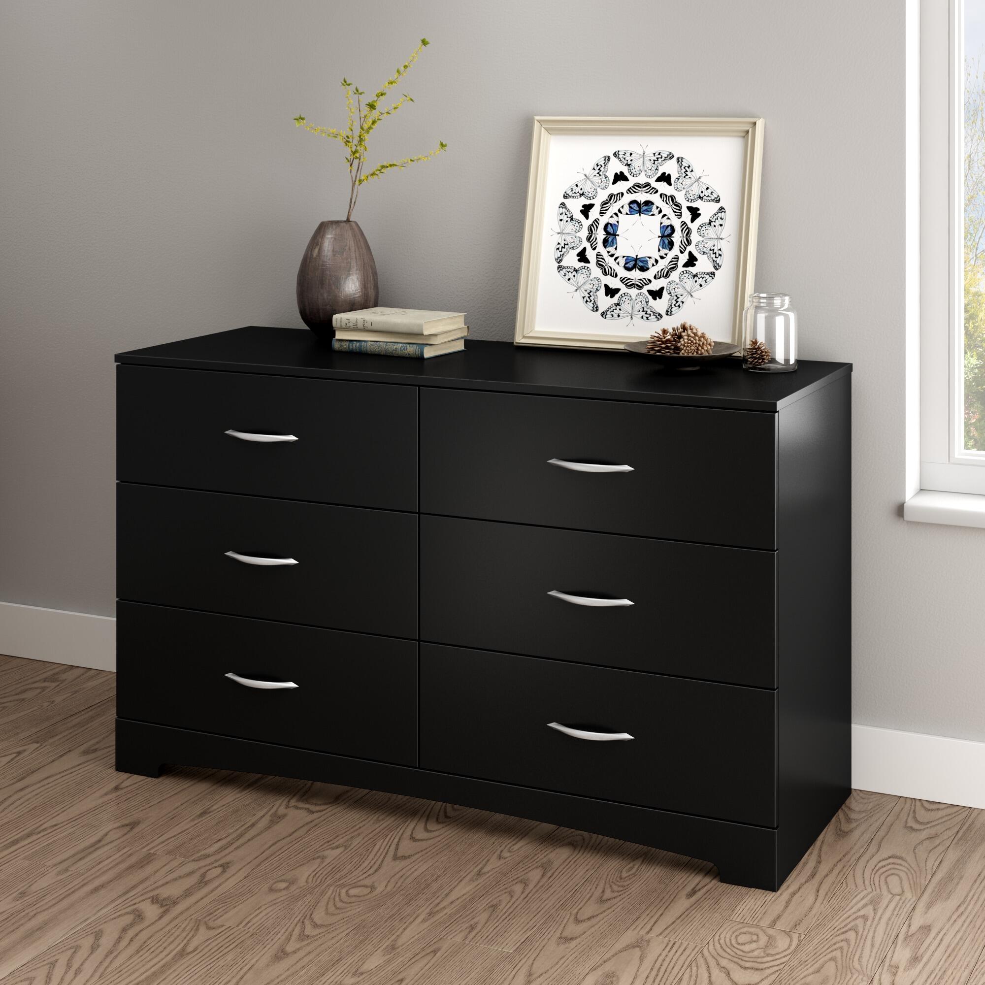 Step One 6-Drawer Pure Black Dresser