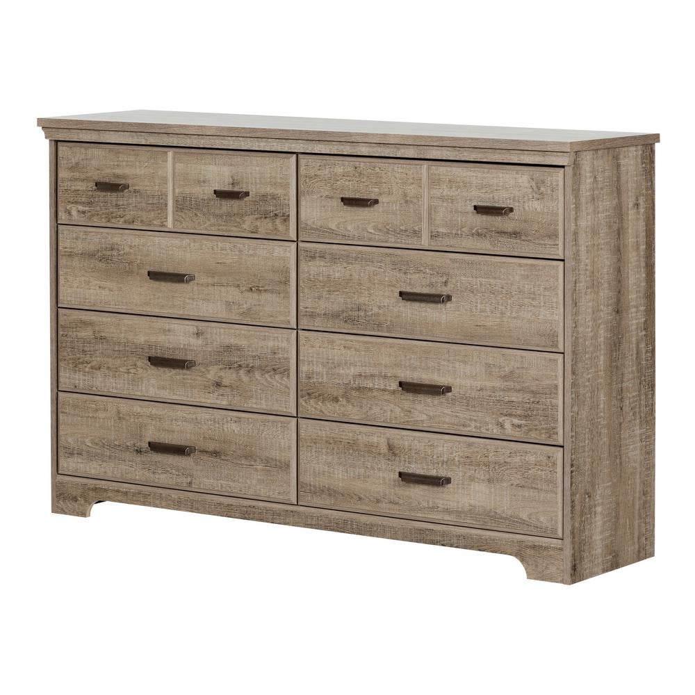 Versa 8-Drawer Gray Maple Dresser