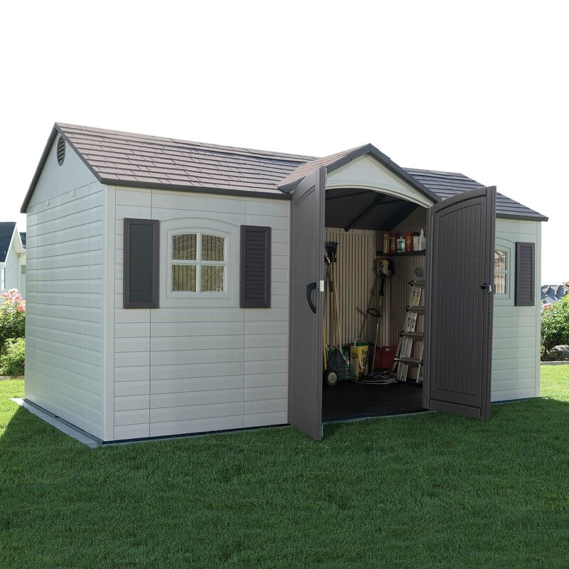 15 ft. x 8 ft. Double Door Storage Shed - HomeDepot