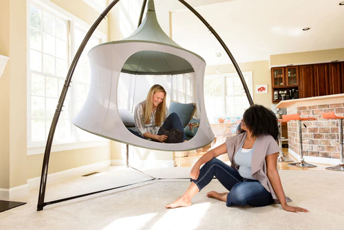 6ft Cabana Double Hammock Tent Pod With Stand (500 lbs Capacity)