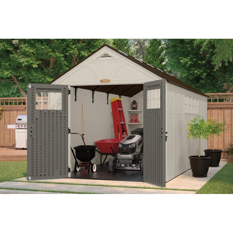 Tremont Outdoor 8 ft. W x 16 ft. D Plastic Storage Shed