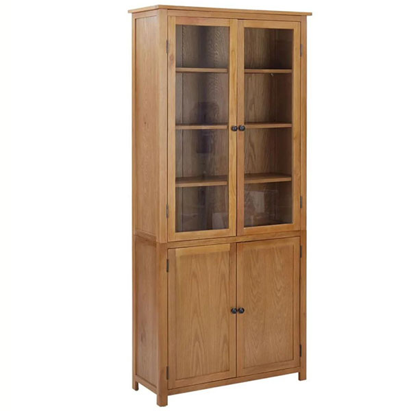 🎄New Year Sale🎉Oak Bookcase with 4 Doors