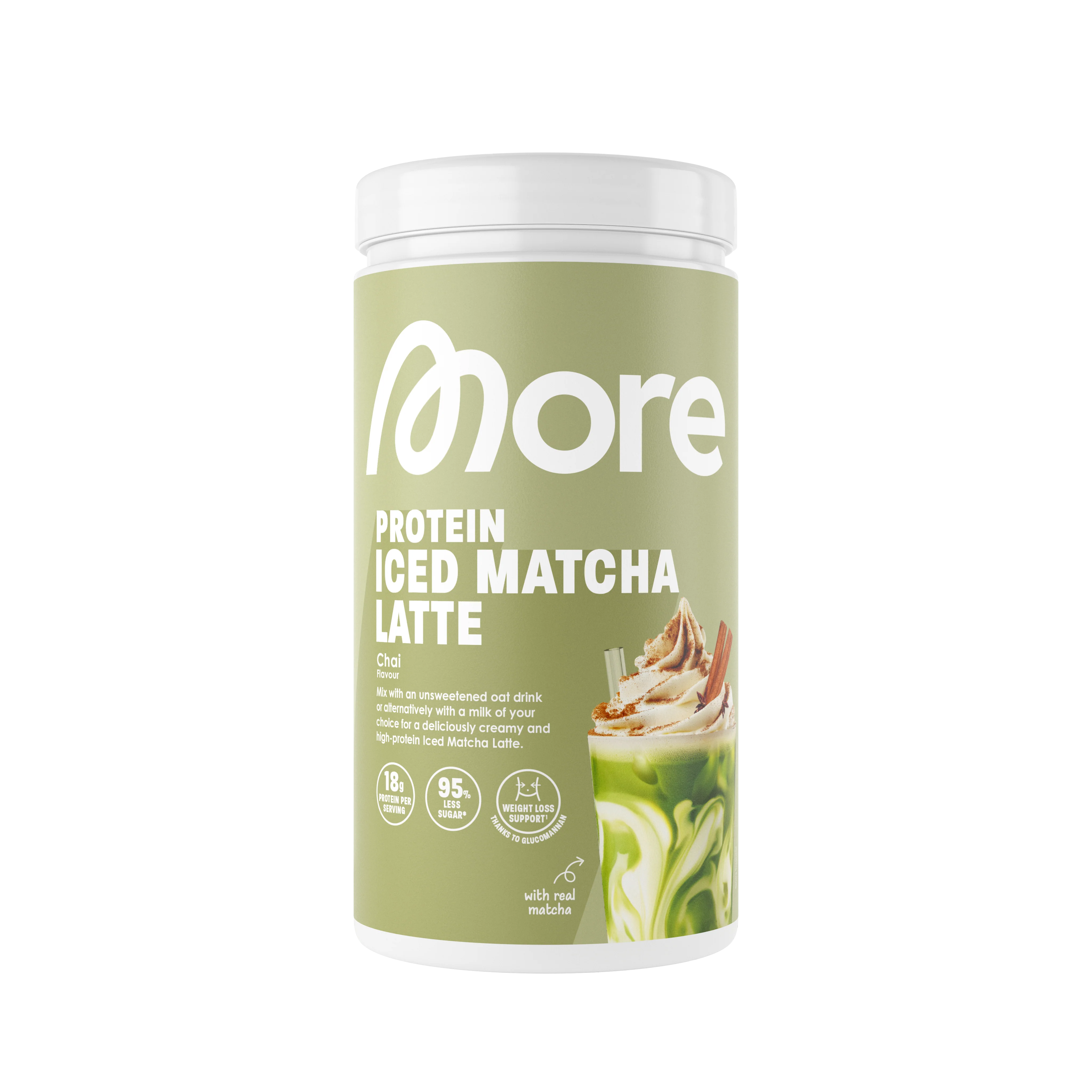More Protein Iced Matcha Latte