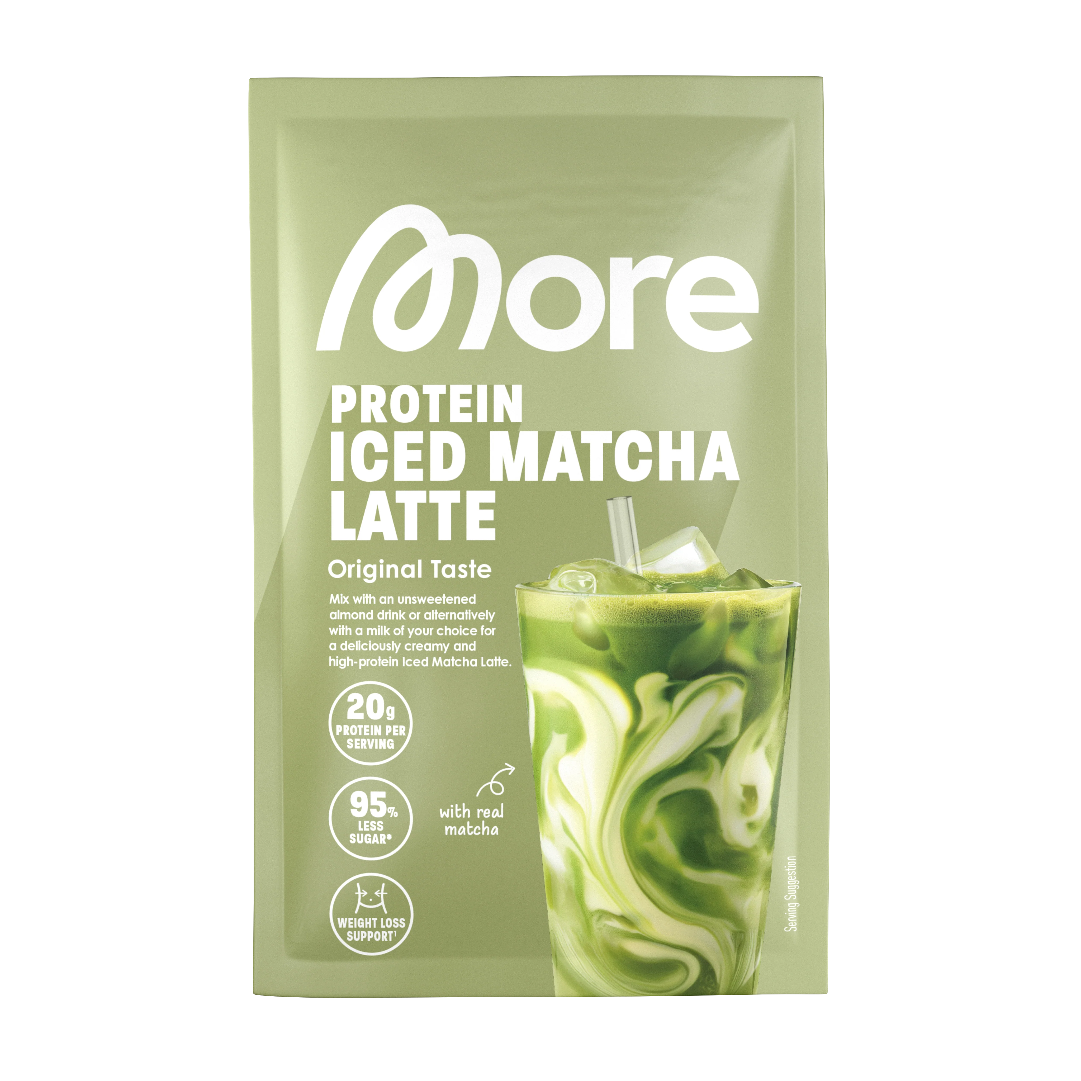 More Protein Iced Matcha Latte