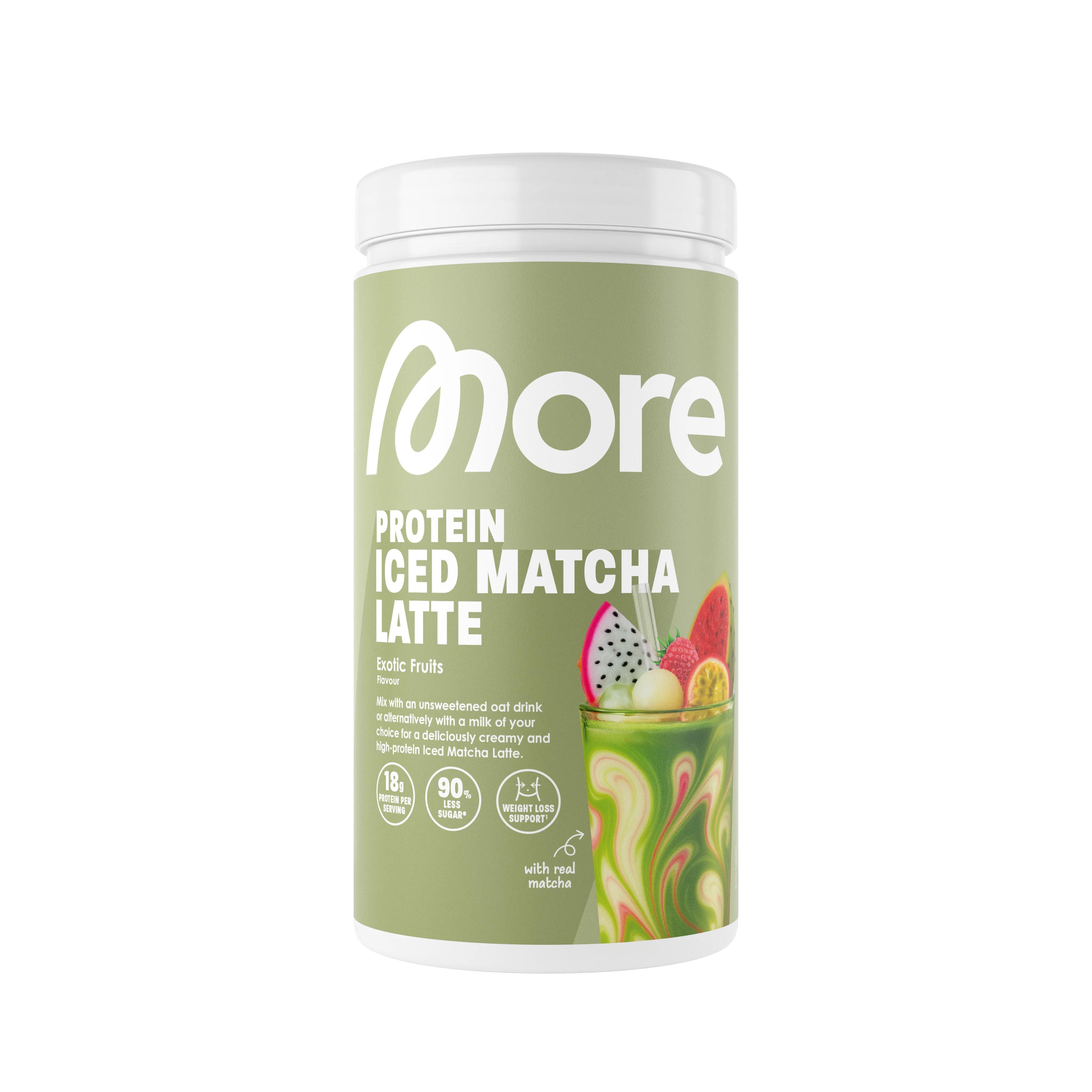 More Protein Iced Matcha Latte