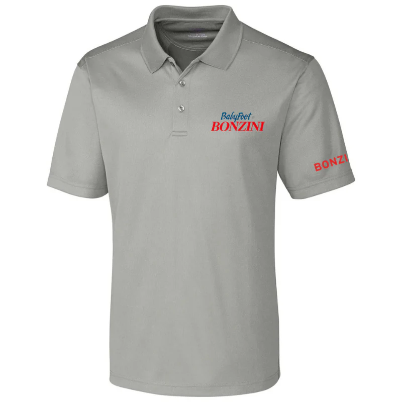 Bonzini Embroidered Silver Polo Shirt