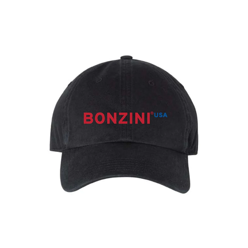 Bonzini Embroidered Black Twill Hat