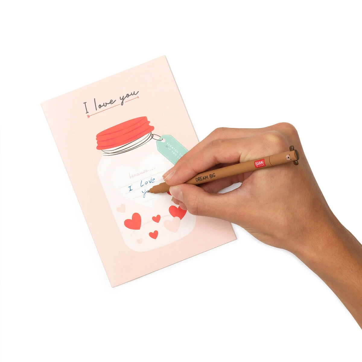 I Love You Scratch-Reveal Greeting Card - Heart - Scratch-Off Card